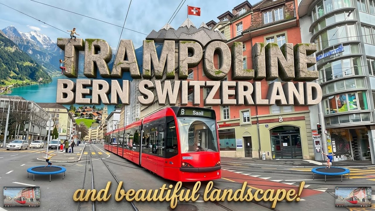 Travel By Trampoline. Bern Switzerland 🇨🇭 DJI360 fun 