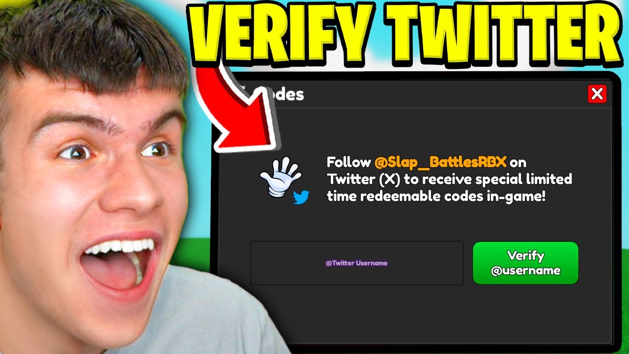 How To VERIFY TWITTER X ACCOUNT In Roblox Slap Battles To REDEEM CODES!