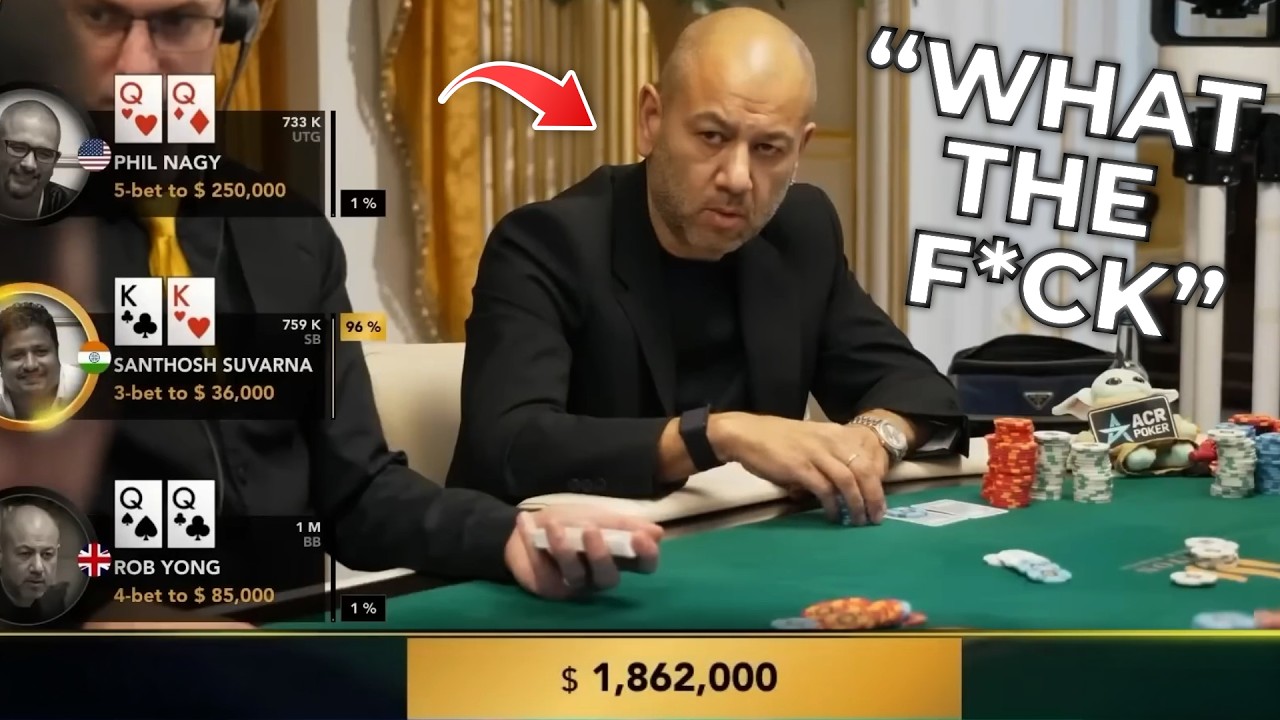 Безумная игра на префлопе привела к выигрышу банка в размере 1 862 000 долларов!