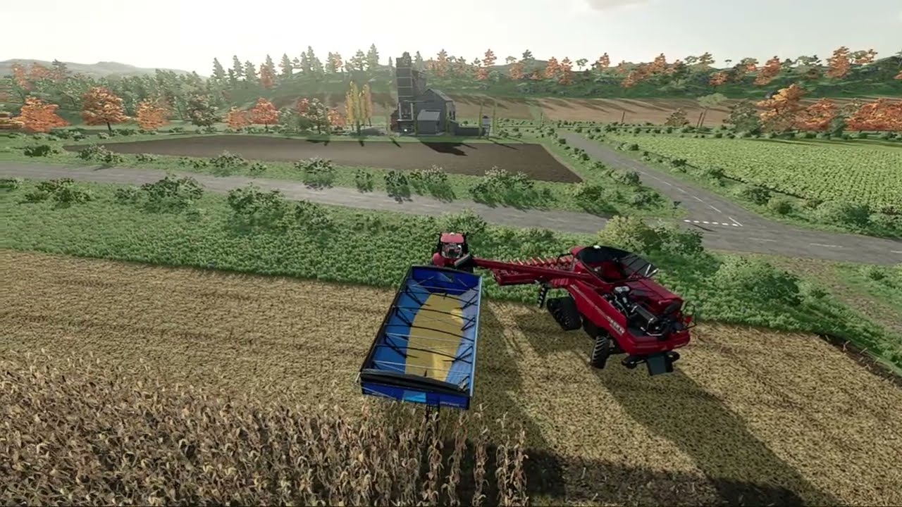 HOW TO HARVEST CORN IN FS22 #fs22 #farming #games #harvester