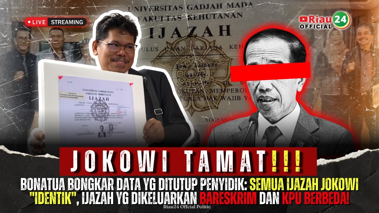 🔴BONATUA BONGKAR FAKTA BARU: IJAZAH JOKOWI 