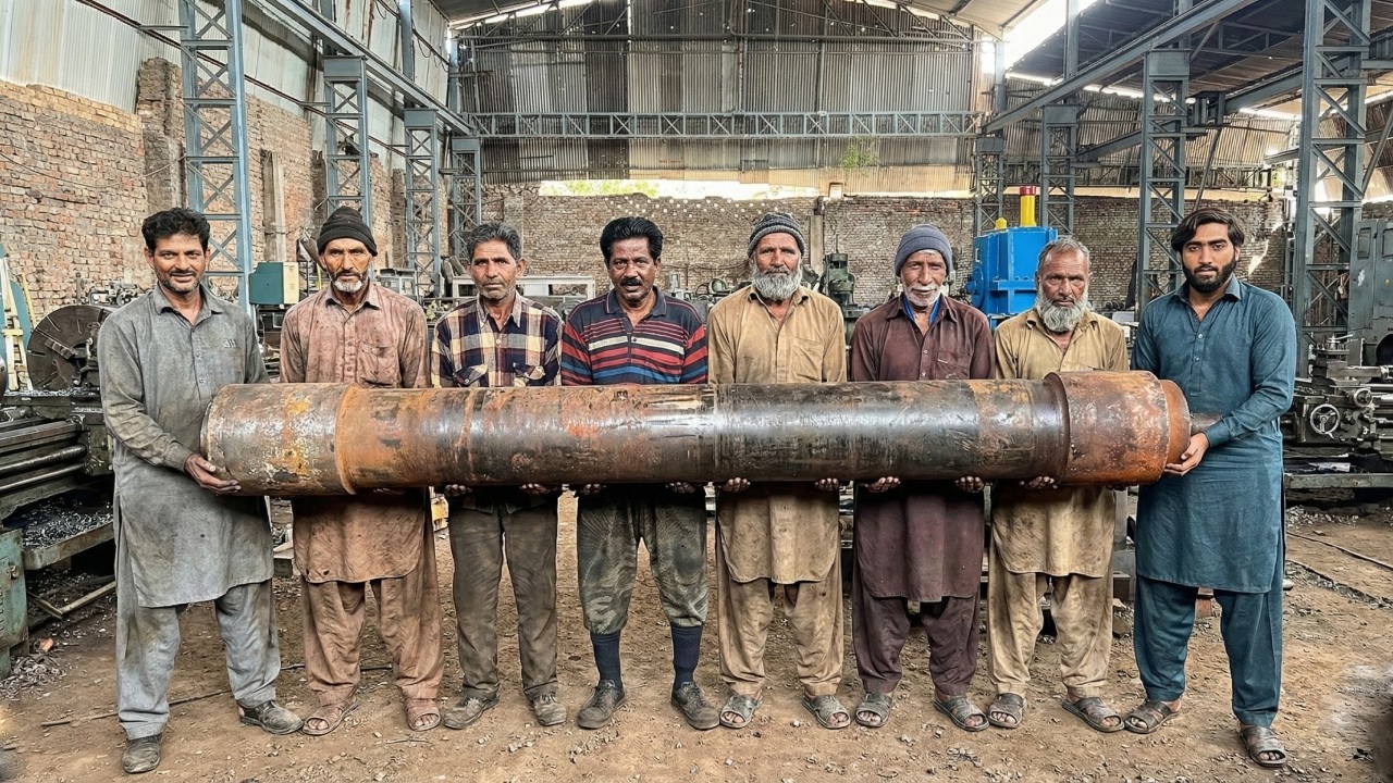 How we Made Huge Industrial Shaft for Steel Mill Gearbox with Old Technology!