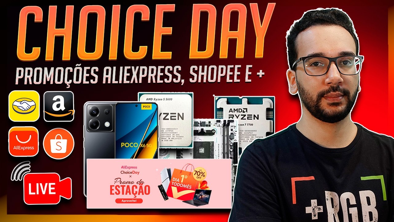 AO VIVO! Março com MUITAS Promoções: Choice day AliExpress e Procurando Descontos