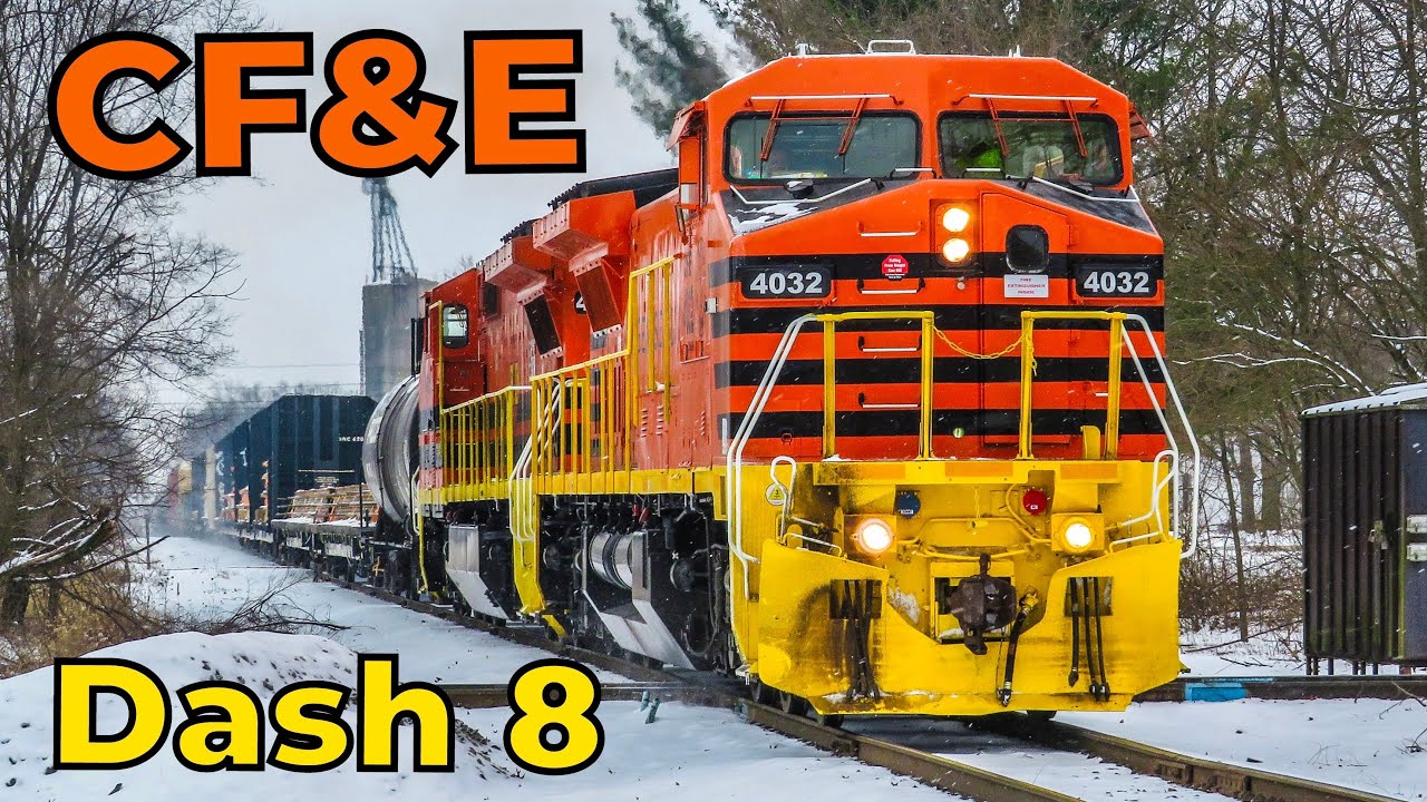 Chasing G&W Heritage C40-8W on Chicago Ft. Wayne & Eastern Railroad!