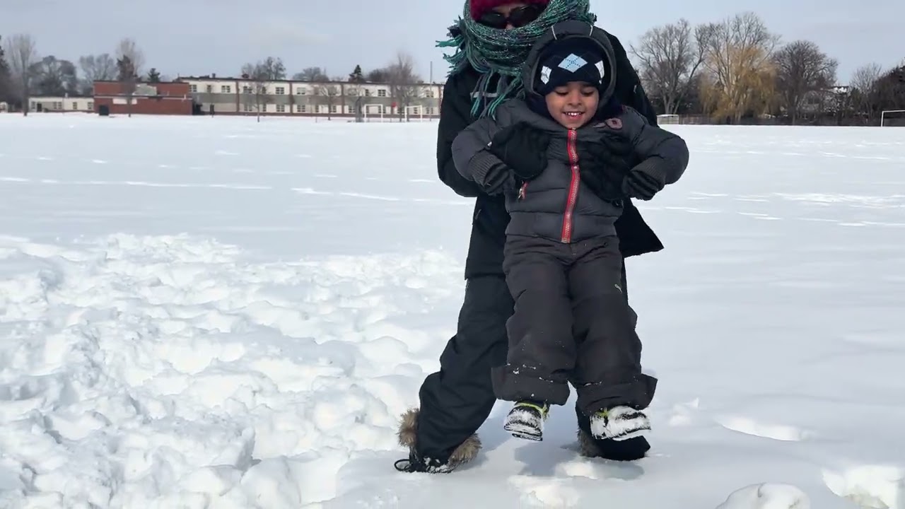 Deep snow adventure, every step was a struggle 