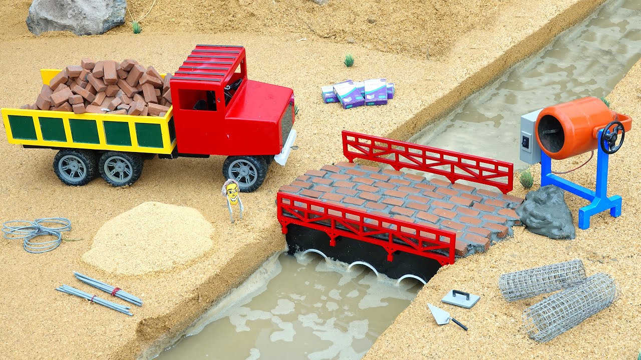 DIY Tractor Build a Mini Concrete Bridge RC Tractor Science Project