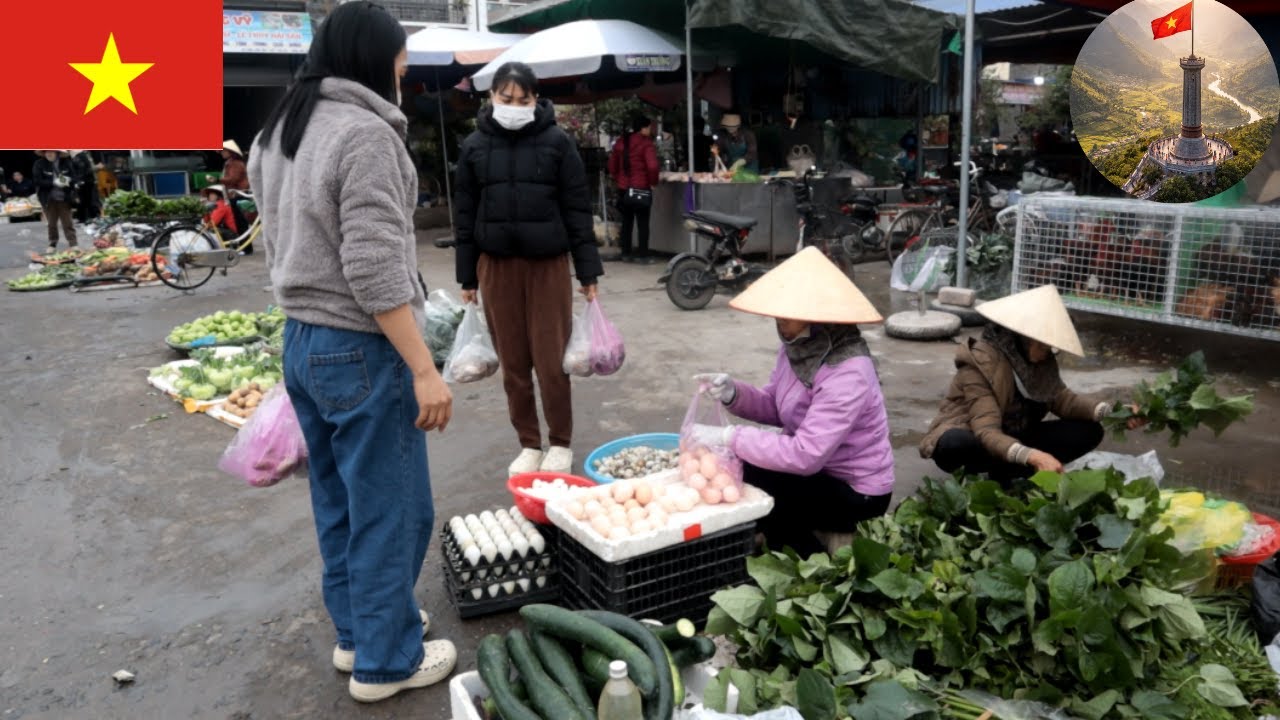 Inside a Vietnam Traditional Market  Real Local Life No Talking