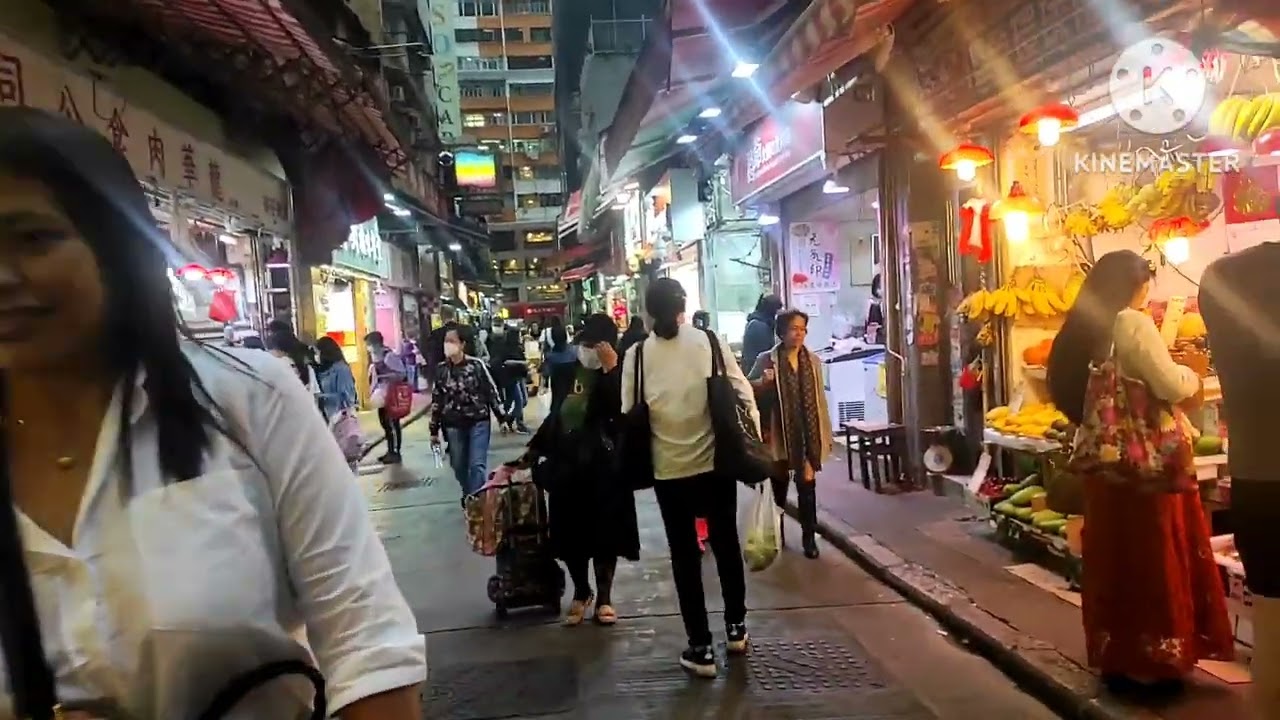Walking around Wanchai Market, Hongkong