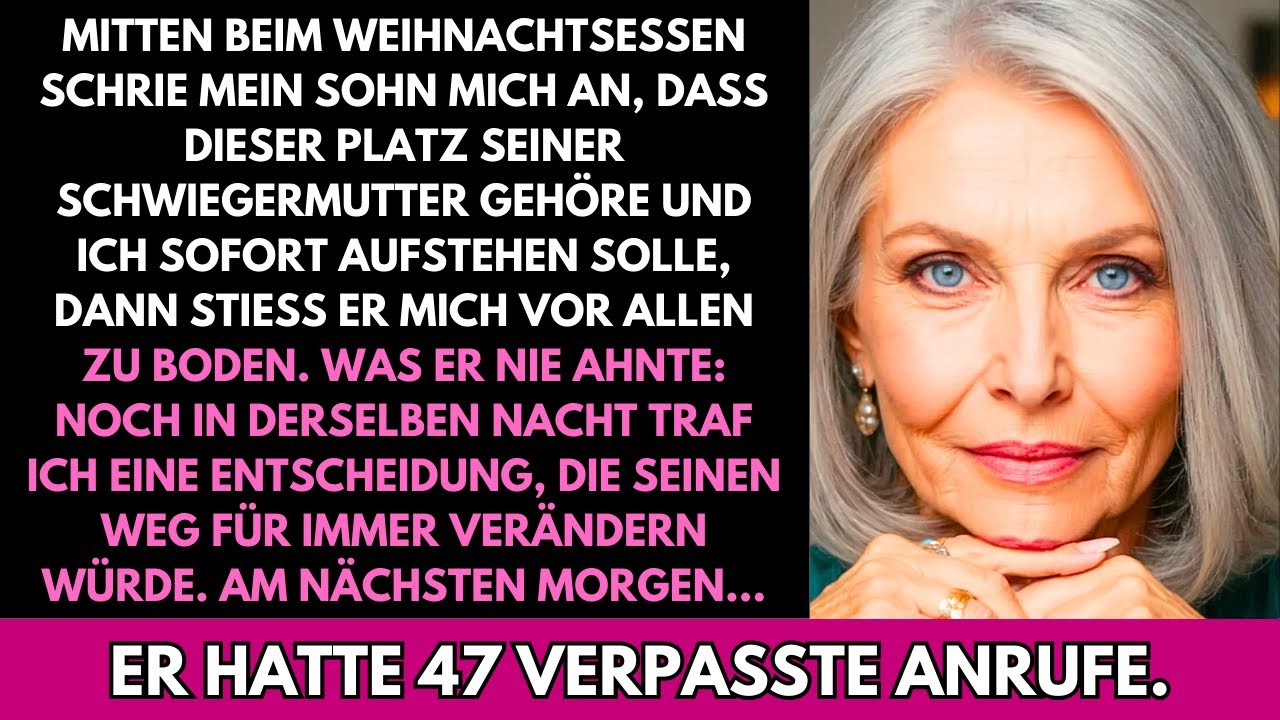 An Weihnachten Demütigte Mich Mein Sohn: „Der Platz Ist Für Meine Schwiegermutter—Steh Auf!“ Dann…