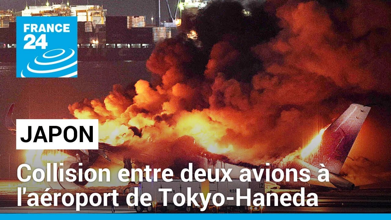 Japon : une collision entre deux avions à l'aéroport de Tokyo-Haneda fait cinq morts • FRANCE 24