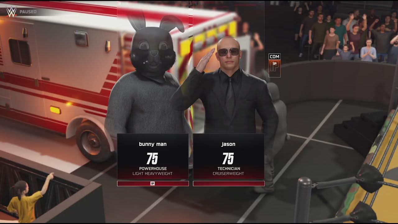 Bio wrestling bunnyman vs jason ambulance match