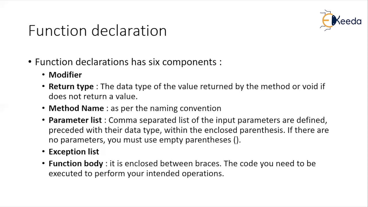 Classes in Java functions in Java