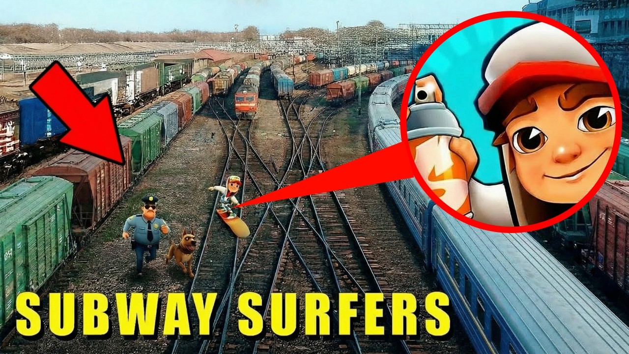 мой дрон заснял SUBWAY SURFERS в Реальной Жизни!
