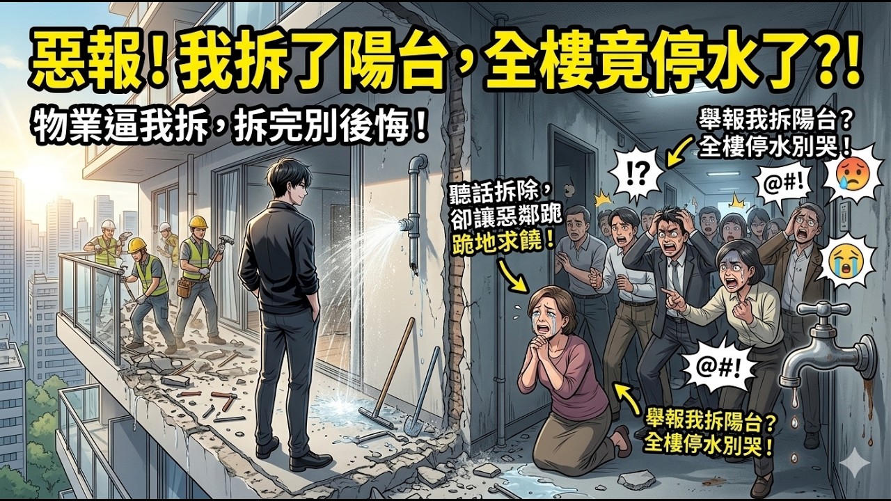 [MULTISUB] 鄰居惡意舉報我家陽台違建？物業上門叫囂讓我趕緊拆！我反手連夜拆除，卻讓全樓停水一個月！看惡鄰居跪地求饒：這就是代價！ | 一口氣看完 | 都市爽劇 | 逆襲反殺 | 社會現實