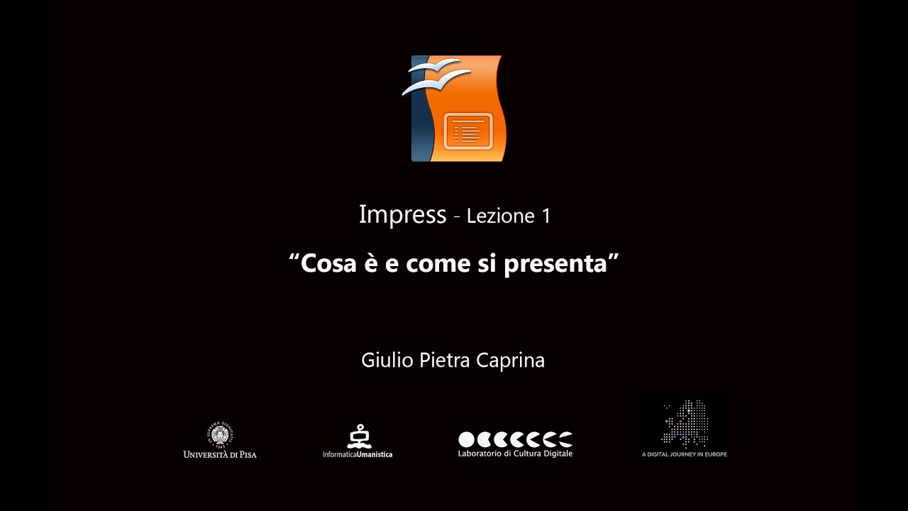 OpenOffice Impress - Lezione 1 - Cosa è e come si presenta