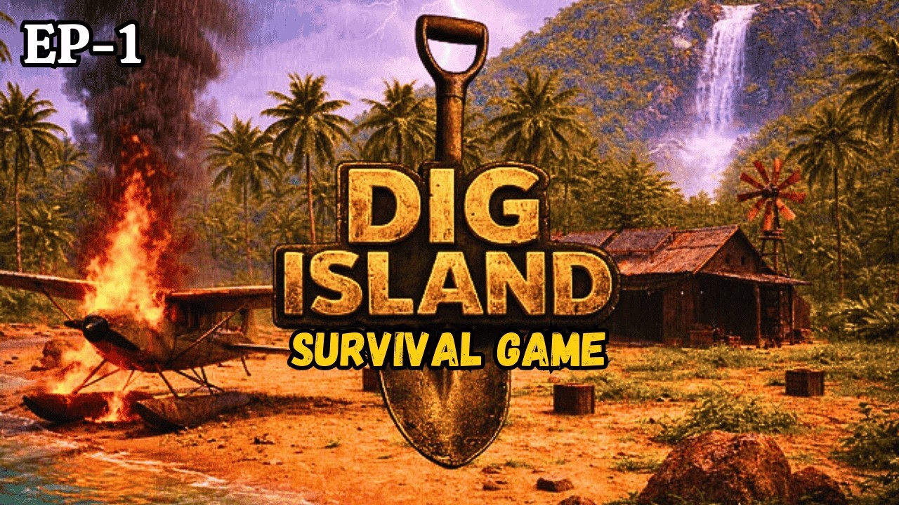 NEW Tropical Island🌴Survival Game | Dig Island  EP-1