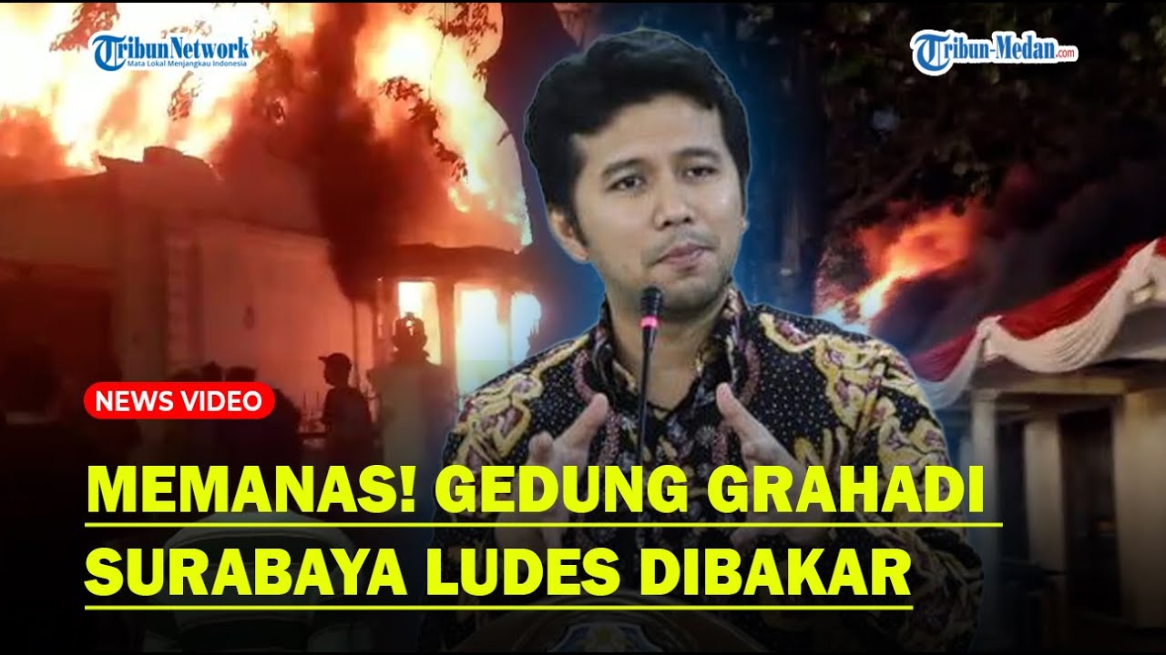 MEMANAS! RUANG KERJA Emil Dardak Dikabarkan Hangus Akibat Gedung Grahadi Surabaya Dibakar Massa