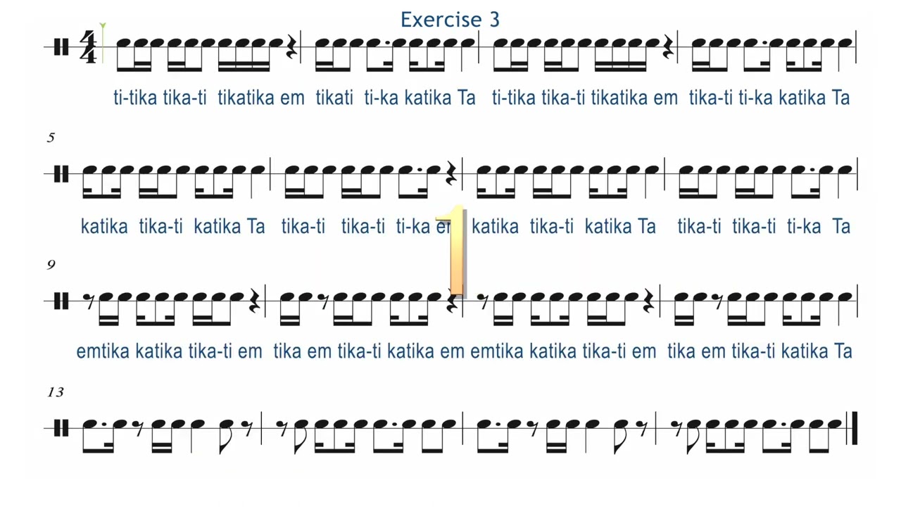 Intermediate Rhythm Exercise To Improve Your Sight Reading Skill #musiclessons
