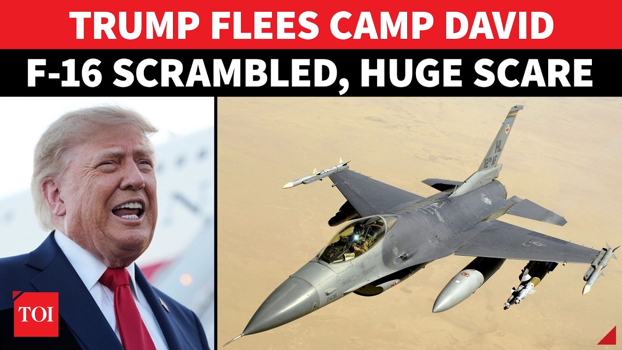 'KILL TRUMP PLOT?': F-16 Fires Flares Over Camp David; 'Hostile' Aircraft Breaches Airspace