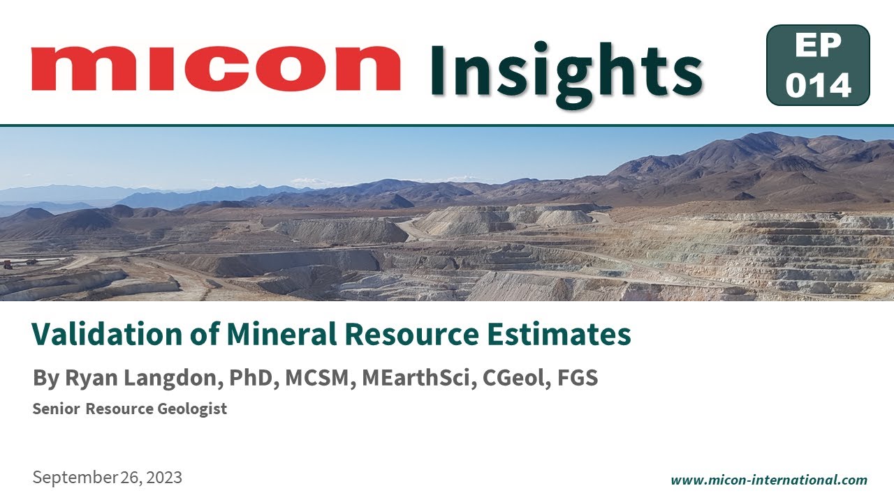 EP014 - Validation of Mineral Resource Estimates