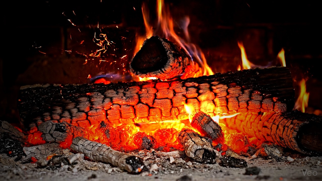 🔥 Cozy Fireplace with Crackling Fire Sounds | Relaxing Fire Ambience for Sleep & Study