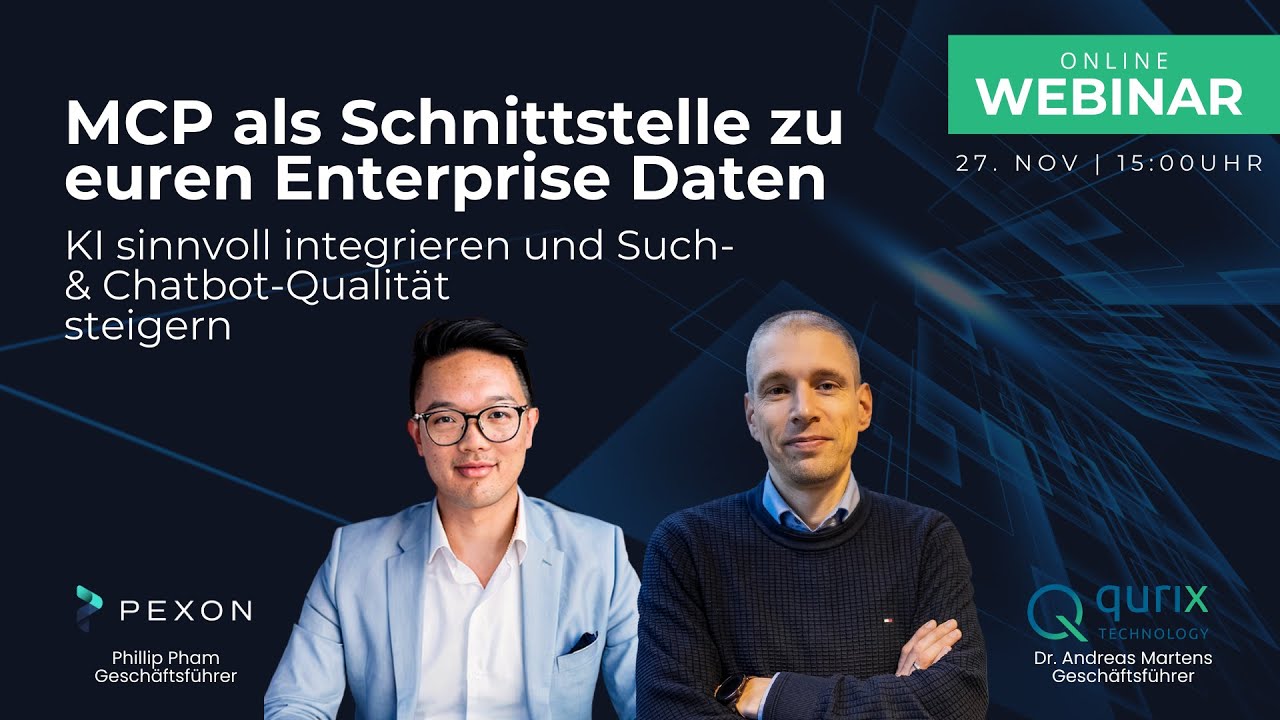 [Webinar] MCP als Schnittstelle zu euren Enterprise Daten