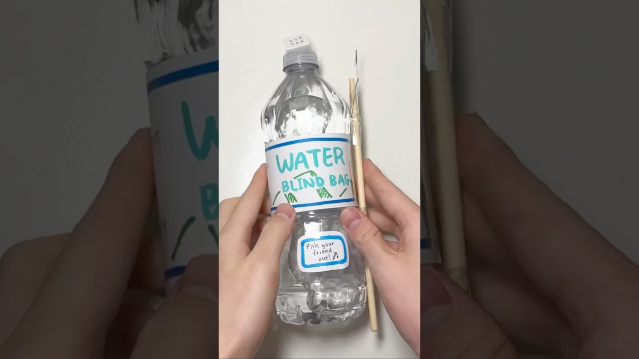 blind bag made from a WATER BOTTLE?? 😱💦 #diycrafts #mystery #surprise #creativity