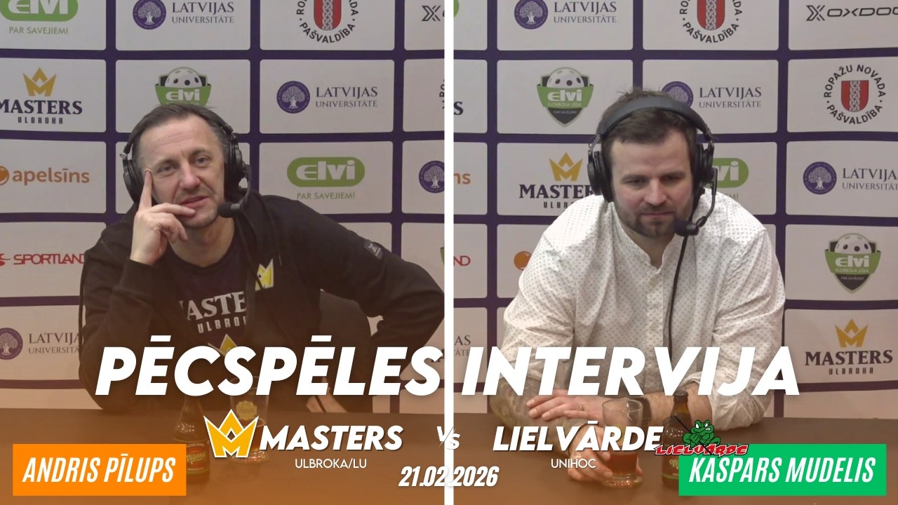 Elvi līga vīriešiem: 1/4F 1.spēle Masters Ulbroka/LU - Lielvārde/Unihoc | Pēcspēles intervija
