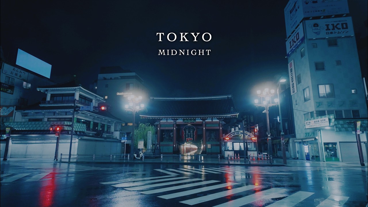 Midnight to Dawn, Walk in Rainy Tokyo, Asakusa to Okubo