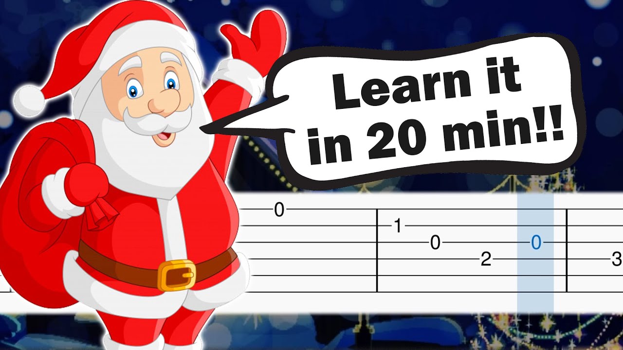 Silent Night - Christmas Song - EASY Guitar tutorial (TAB)