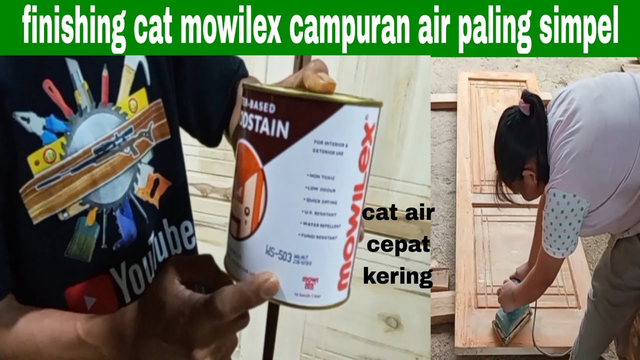 finishing cat mowilex campuran air paling simpel #finishing #mowilex #karyalokal