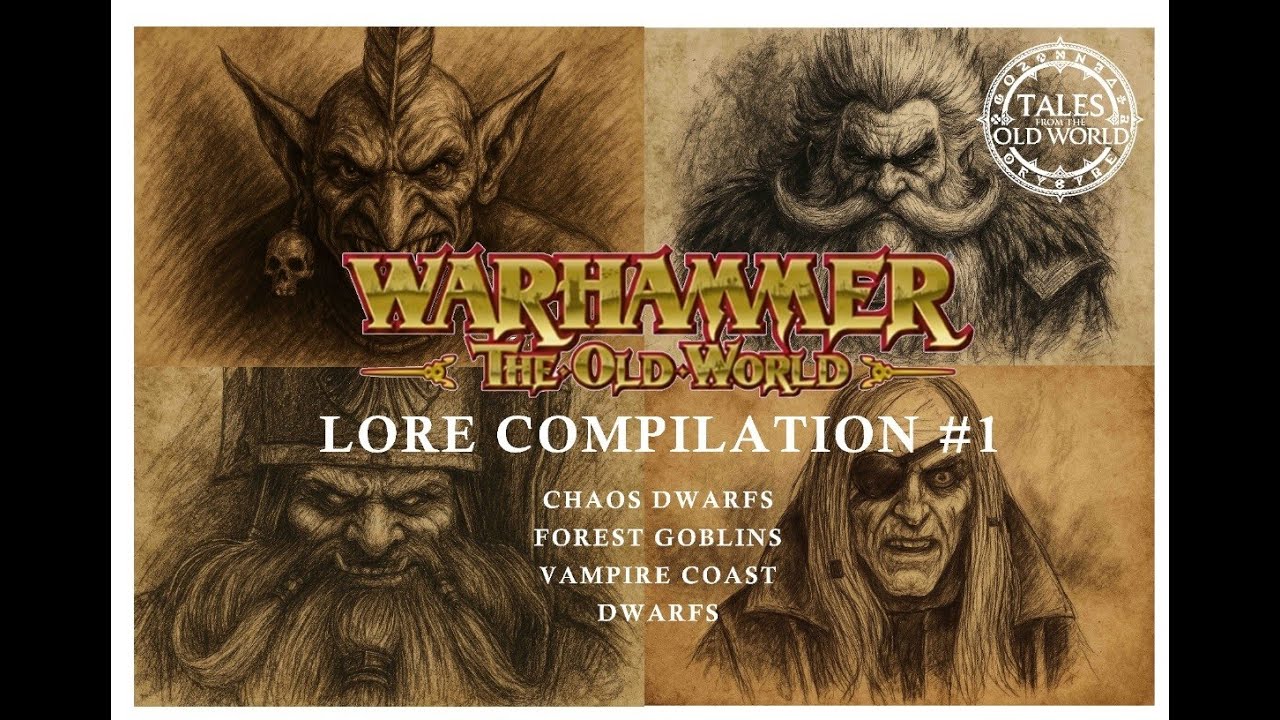 WARHAMMER THE OLD WORLD LORE COMPILATION #1 - Chaos Dwarfs, Forest Goblins, Vampire Coast & Dawi.