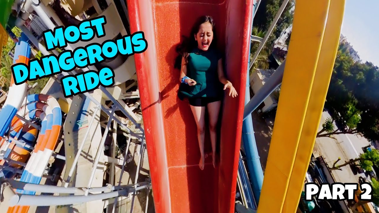 😱Most Tallest Ride me Jake Galti Kar di 😭Bindass Kavya Family Trip to water Park WetnJoy Pt 2
