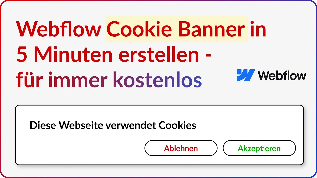 Finsweet Cookie Banner installieren - kostenlos und DSGVO konform