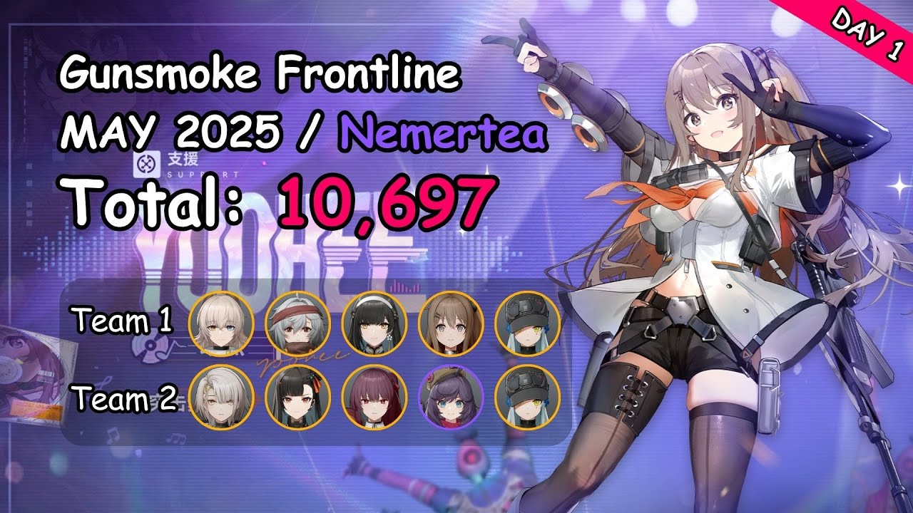 [GFL2:Exilium] Gunsmoke Frontline: Nemertea - Xenotype (8th Day 1) Score: 10,697 | Yoohee Debut