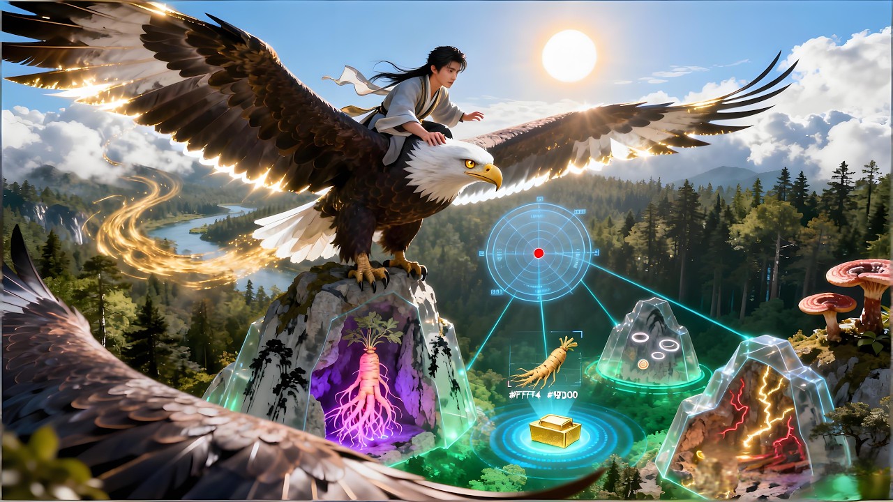 【獵戶 x 神鷹】跌落山崖撿到一隻鷹，意外開啟「透視」能力！從此挖參採藥一抓一個準，帶着全家吃香喝辣，昔日全村笑話竟靠一隻鳥逆襲成萬兩白銀的趕山大佬！