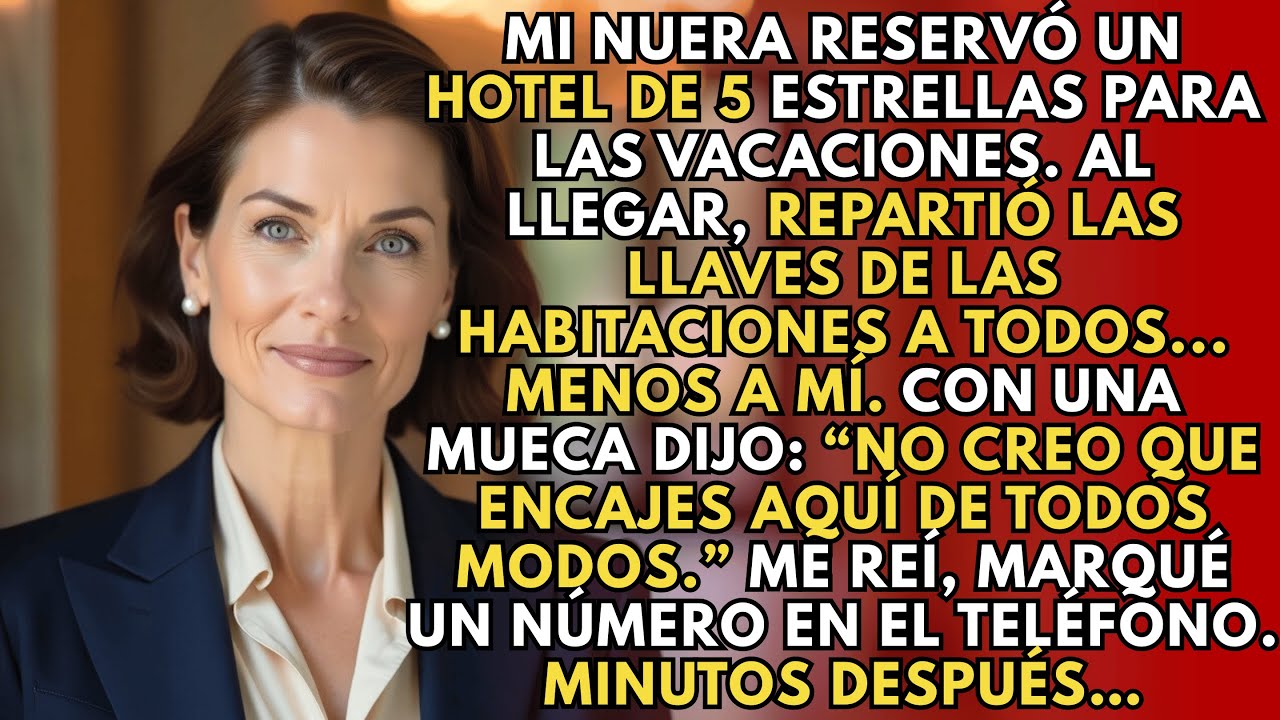 Mi nuera reservó un hotel de 5 estrellas para todos... menos para mí. Solo sonreí y llamé a la ...