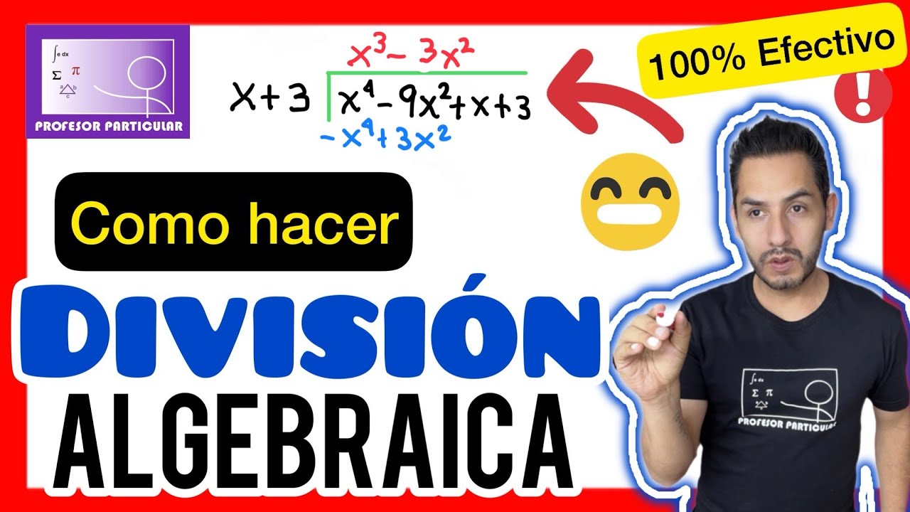 ✅DIVISIÓN ALGEBRAICA | 𝙋𝙖𝙨𝙤 𝙖 𝙋𝙖𝙨𝙤😎​🫵​💯​| Álgebra