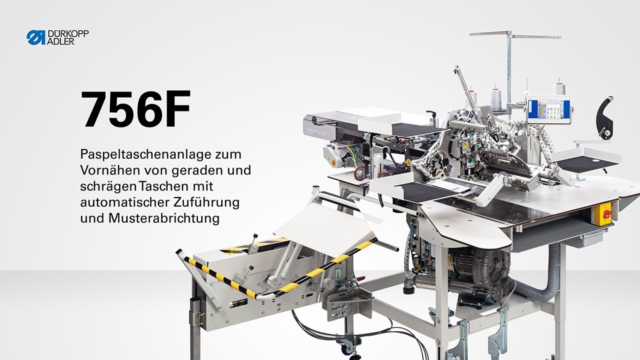 Dürkopp Adler - cl. 756 F | Paspeltaschenanlage zum Vornähen von geraden und schrägen Taschen