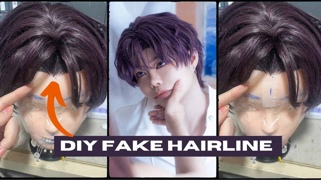 Natural cosplay wig Hairline Tutorial | DIY Wig Styling
