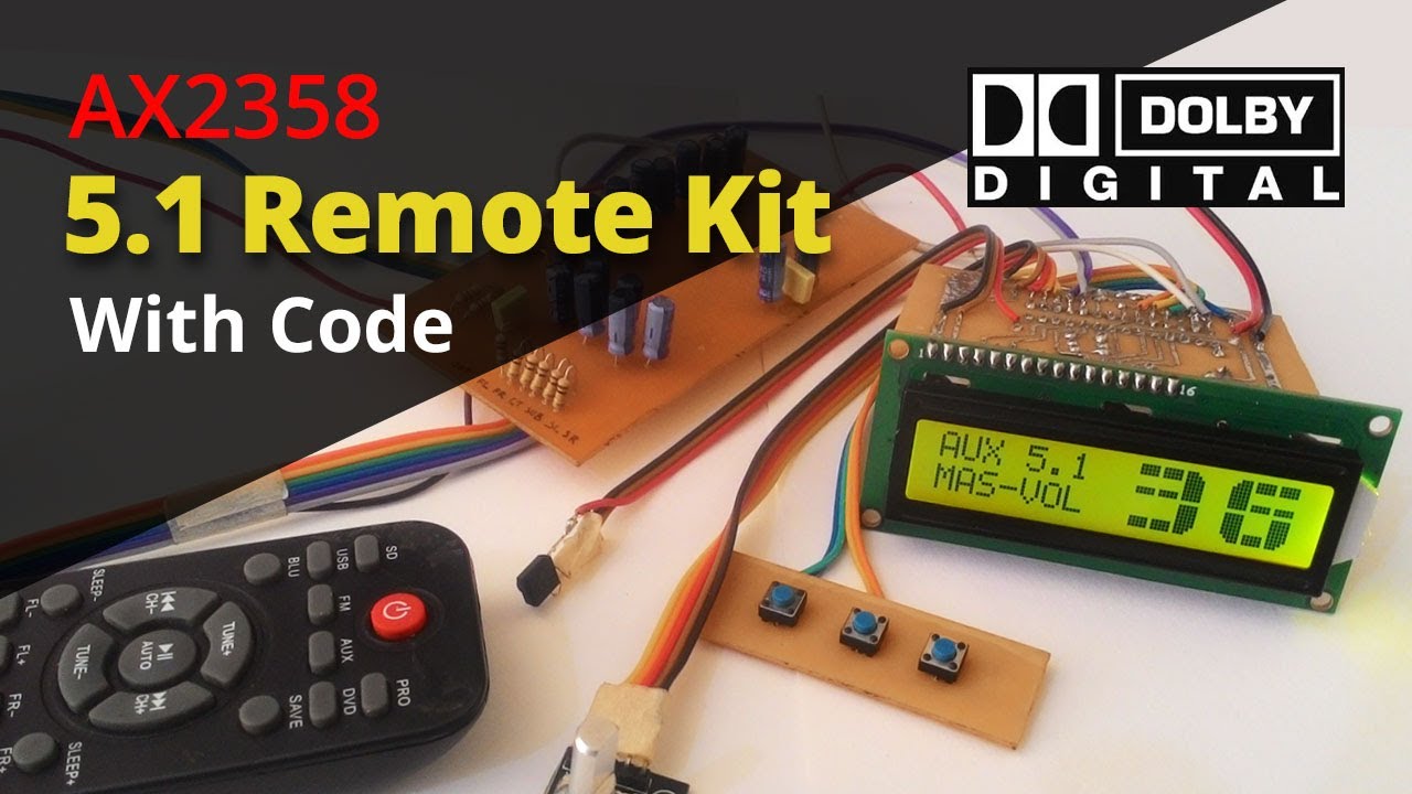 AX2358 Homemade 5.1 remote kit with 16x2 LCD