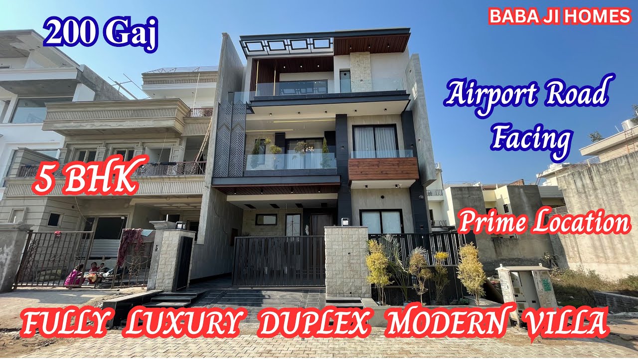 Airport Road Facing 200 Gaj 5BHK Duplex Luxury Modern Villa 