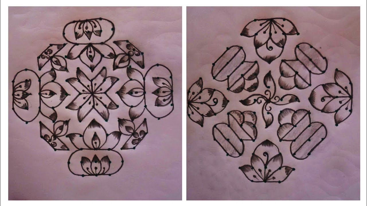 Simple and beautiful easy flower rongoli 