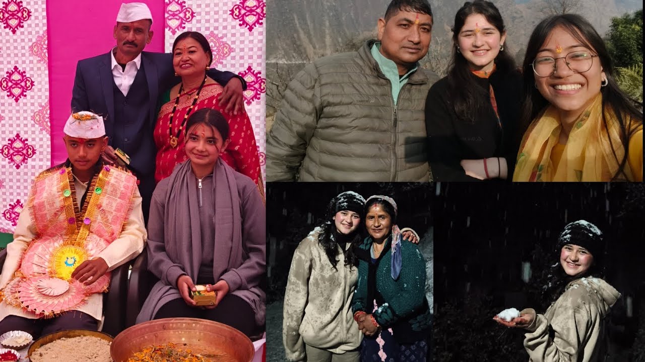 22/30 आज हुआ भाई का जनेऊ संस्कार ।। 4-5 year's के बाद आई बर्फ हमारे गांव में बहुत मजे किए हम सब ने💗💗