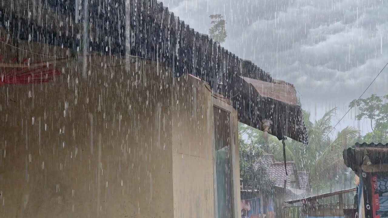 Real Village Rain Sounds 🌧️ Calming Nature Ambience (No Loop)