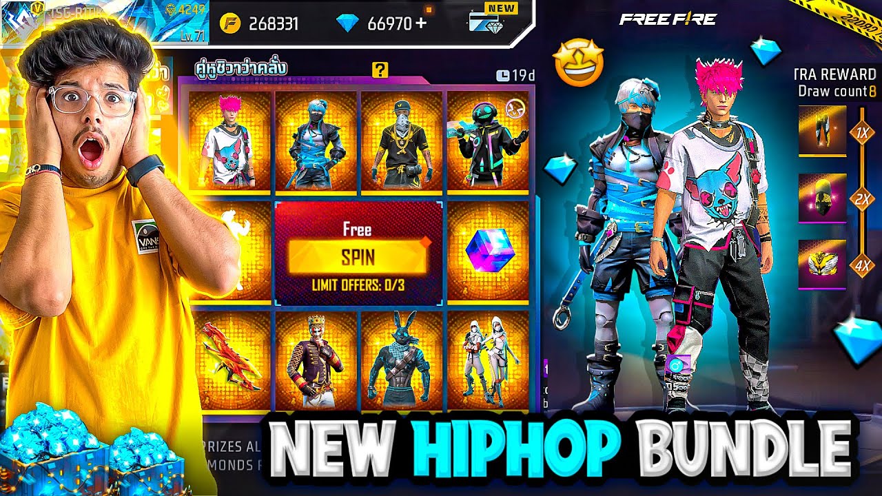 Free Fire I Got New Hip Hop Bundle😮 And Hip Hop Gun Skins From New Hip Hop Event -Garena Free Fire