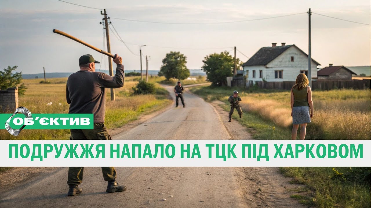 Вона – з каменем, він – з палкою: подружжя билося з ТЦК і поліцією на Харківщині