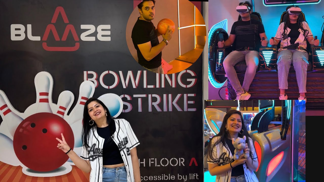 Blaaze Bowling and Gaming zone Mall of Faridabad | Akash & Niharika | Bowling Faridabad |  Faridabad