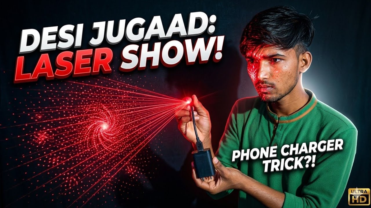 Laser light show | Awesome light show for mobile charger !
