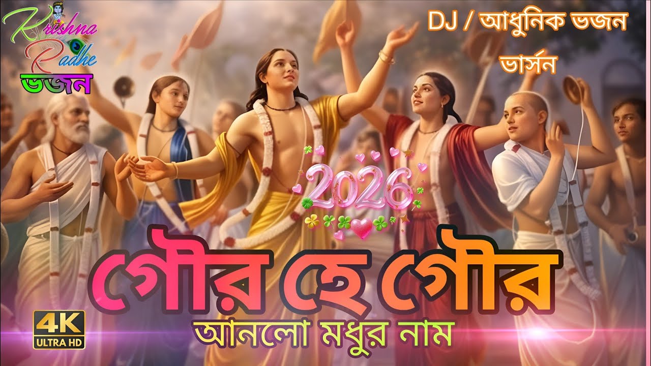 গৌর হে গৌর আনলো মধুর নাম | DJ / আধুনিক ভজন ভার্সন | Bangla Bhakti Bhajan | AI Generated Music 
